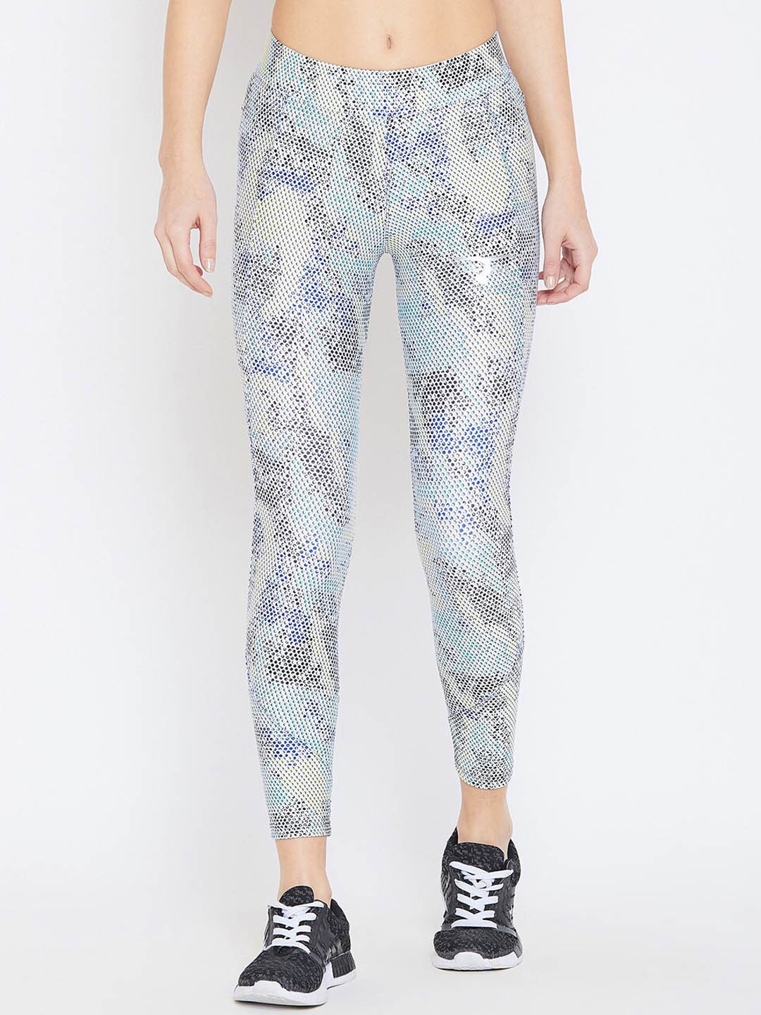 

Bitterlime Women Printed Rapid Dry Training Tights, White