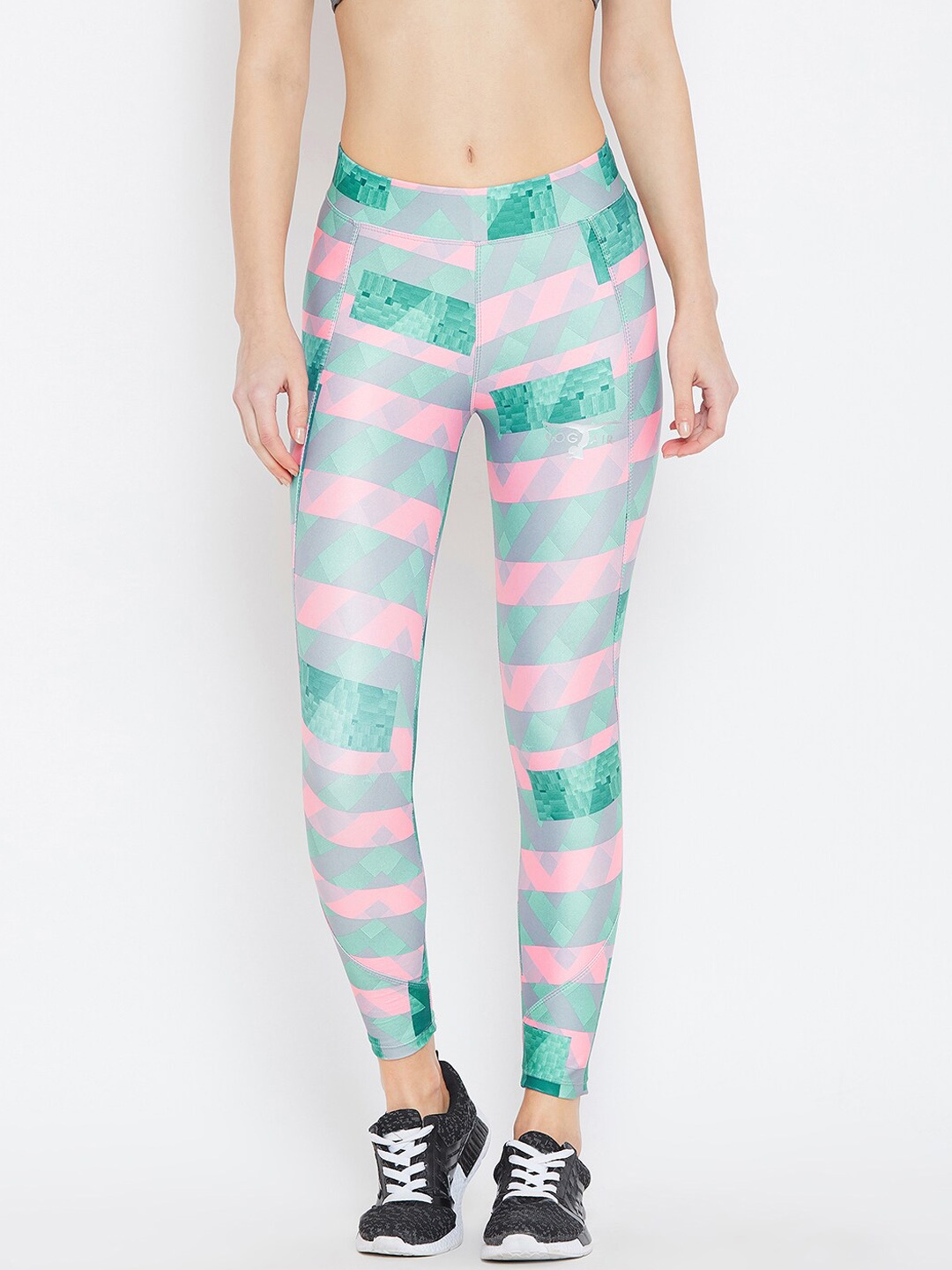 

Bitterlime Women Printed Rapid Dry Gym Tights, Pink