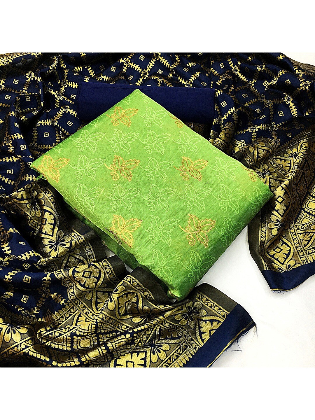 

Angroop Unstitched Dress Material, Green
