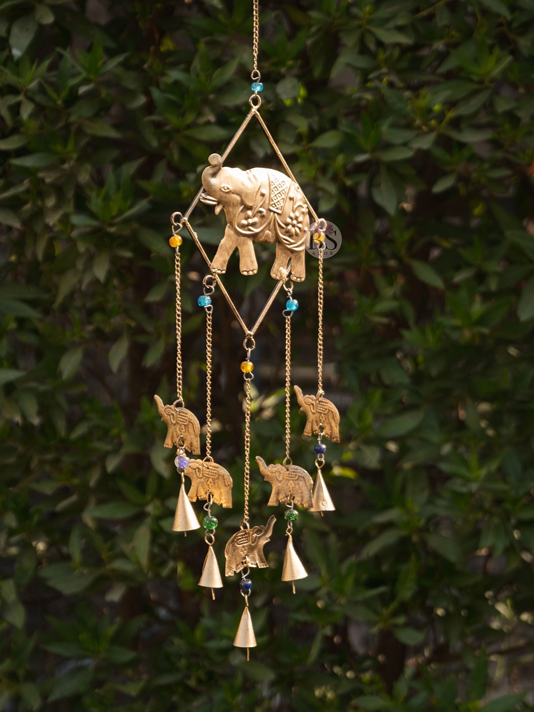 

BS AMOR Gold-Toned Antique Wall Hanging Windchimes