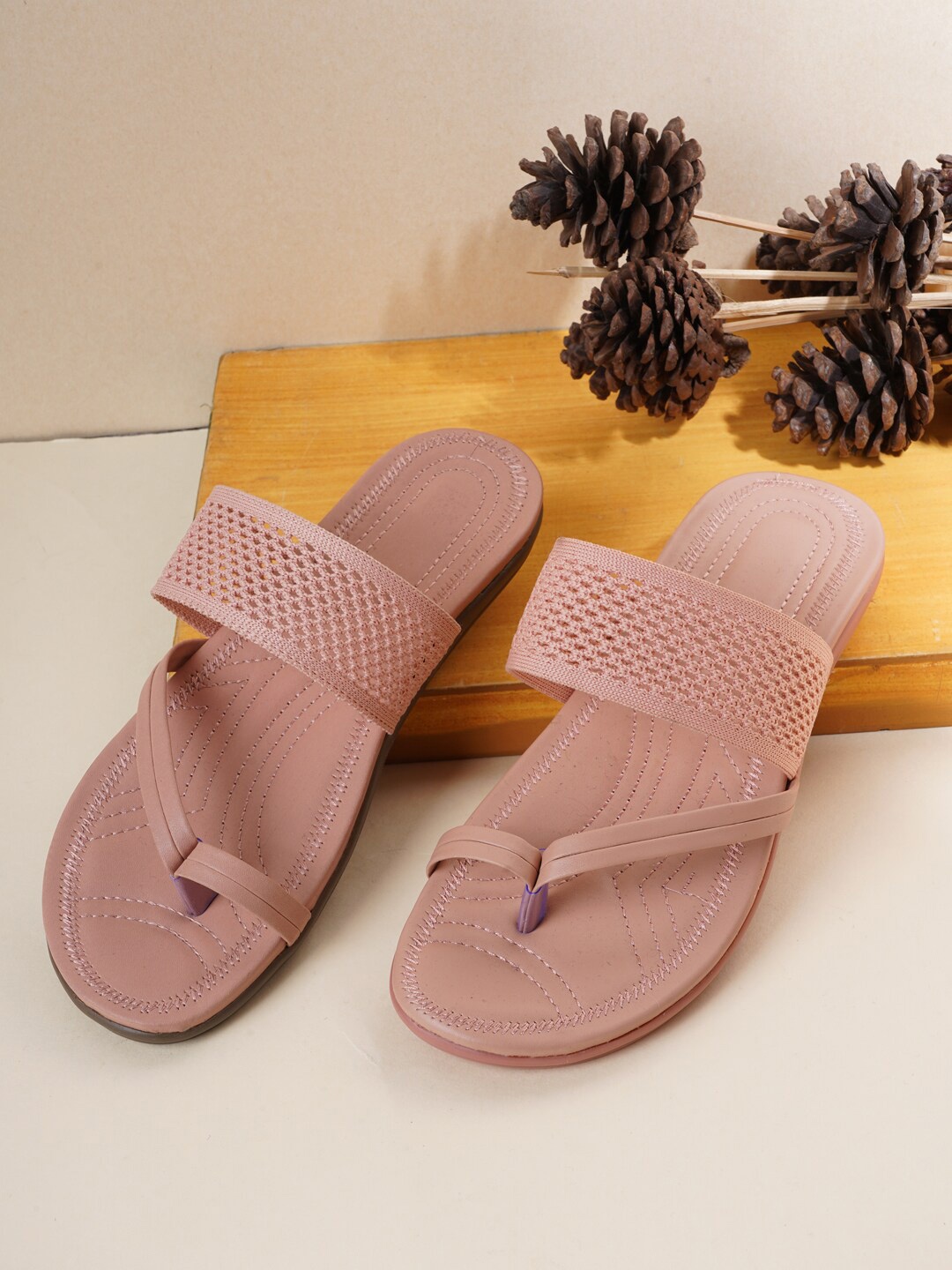 

Style Shoes Women One Toe Flats, Pink