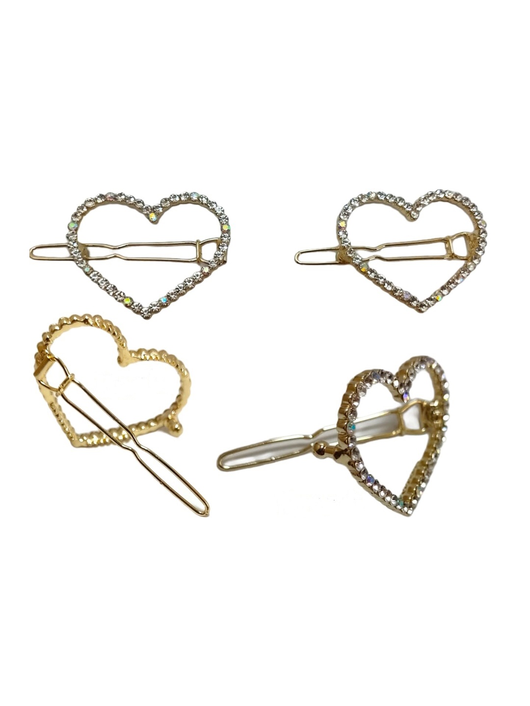 

LYF5STAR Women Set Of 2 Embellished Metal Bobby Pins, Blue