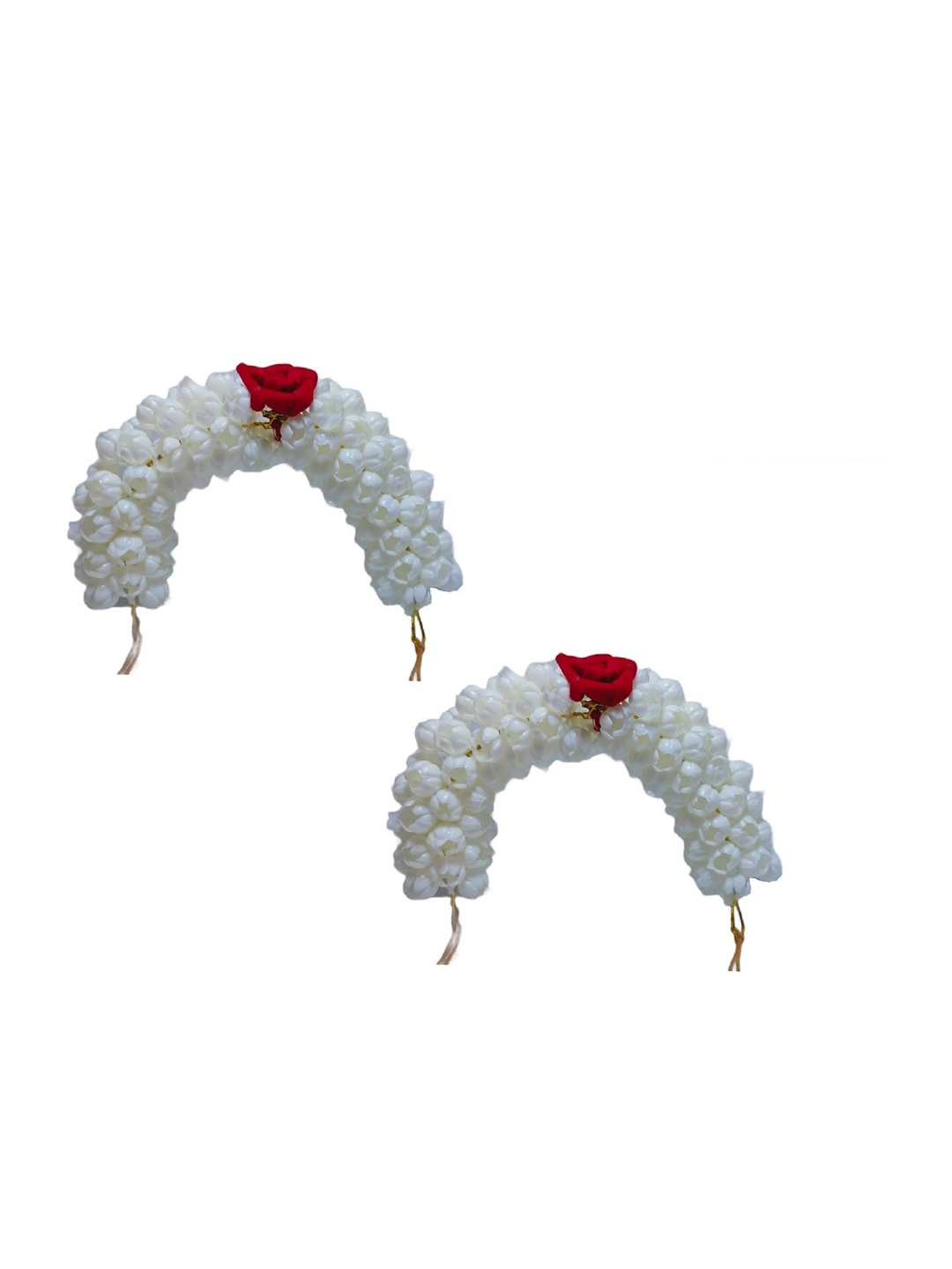 

LYF5STAR Women Set Of 2 Artificial Flower Plastic Gajra, White