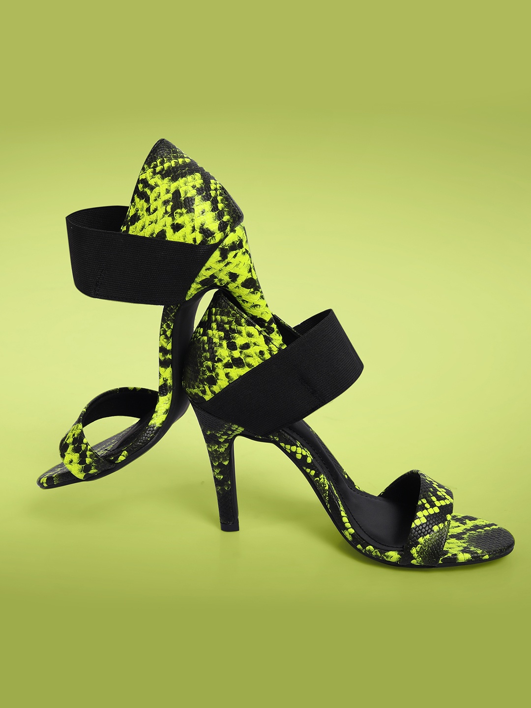 

MODA-X Printed Closed Back Stiletto Heels, Green