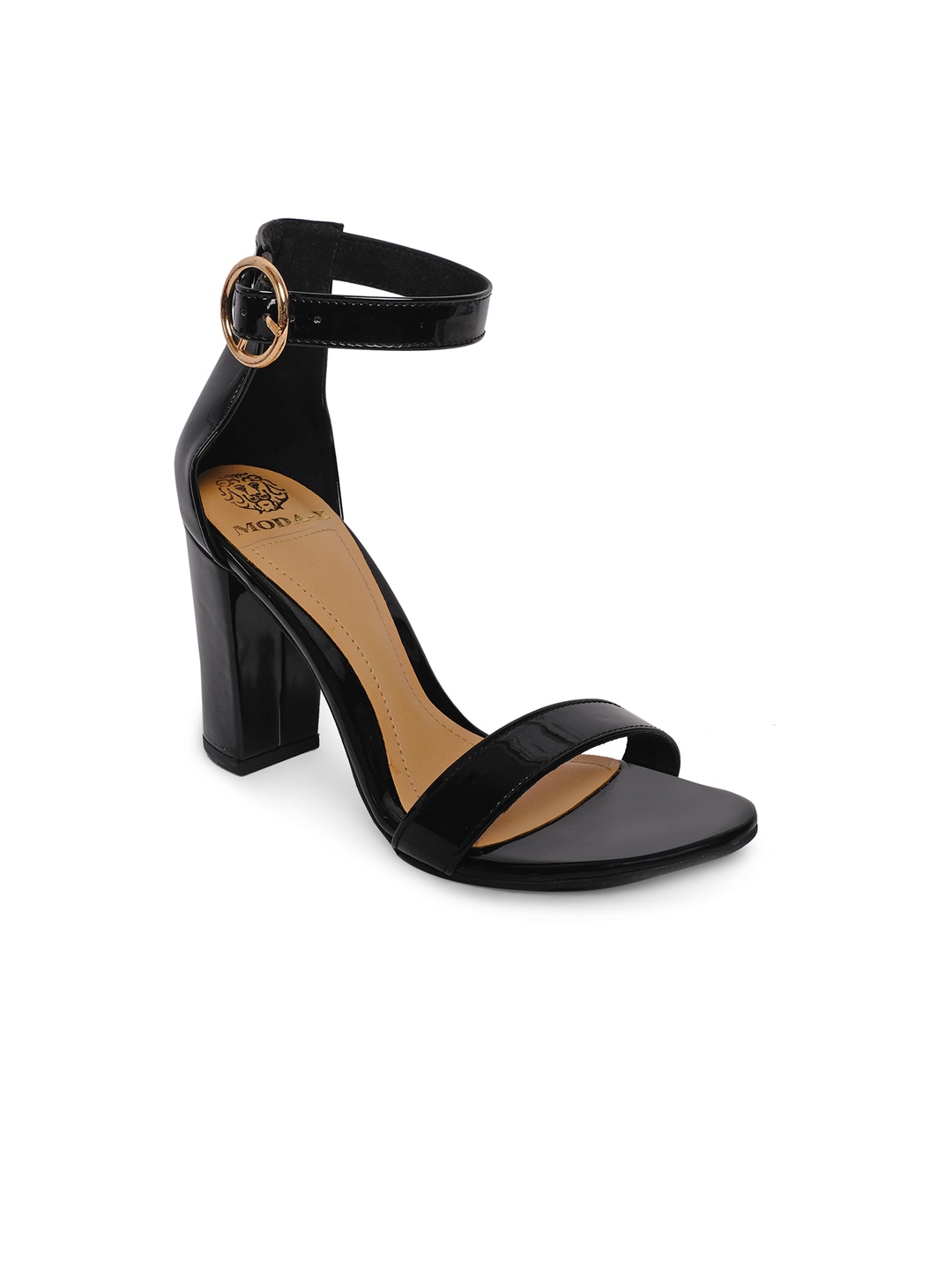 

MODA-X Ankle Loop Block Heels, Black