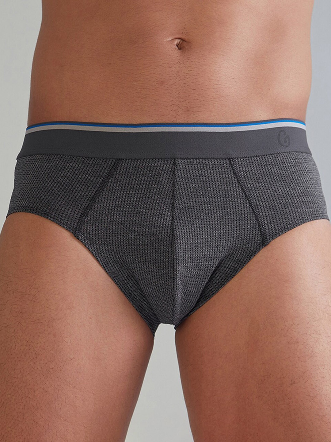 

Gloot Men Anti-Odour & Anti Microbial Basic Briefs with Anti Odour, Grey