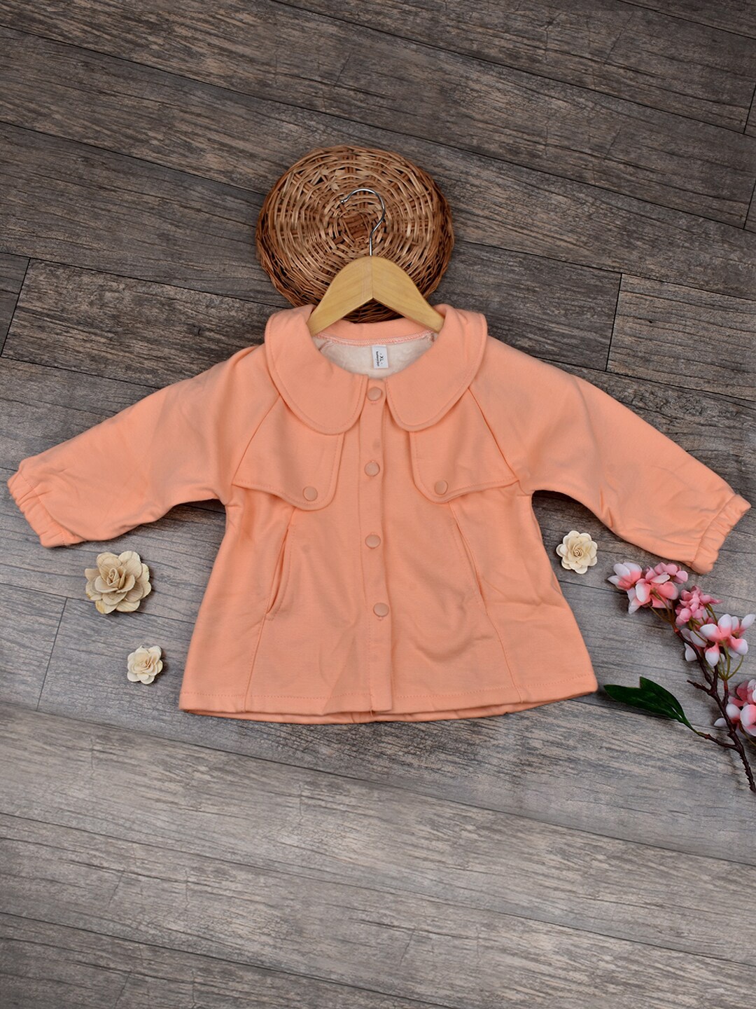 

Moms Home Kids Organic Cotton Tailored Jacket, Orange