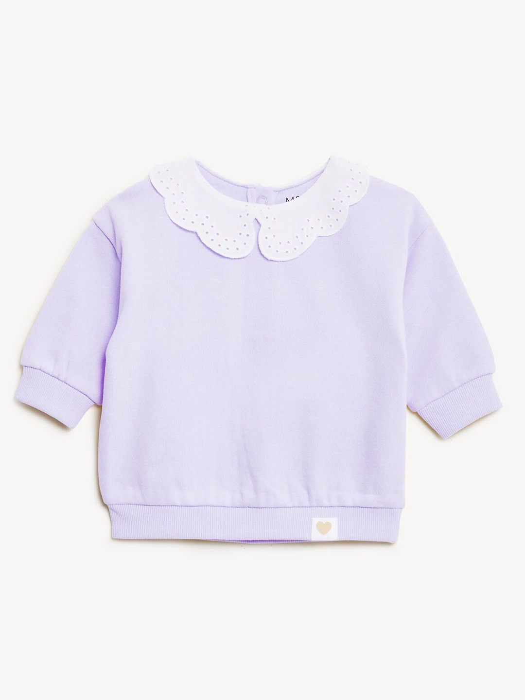 

Marks & Spencer Girls Peter Pan Collar Sweatshirt, Lavender