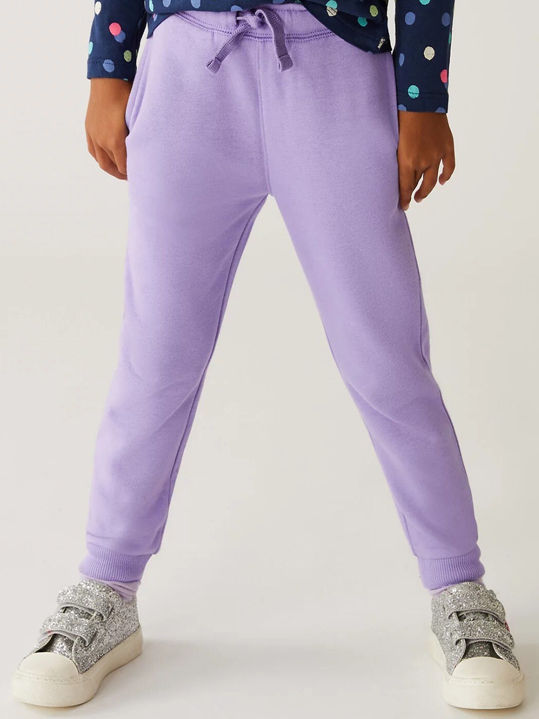 

Marks & Spencer Girls High-Rise Trousers, Purple