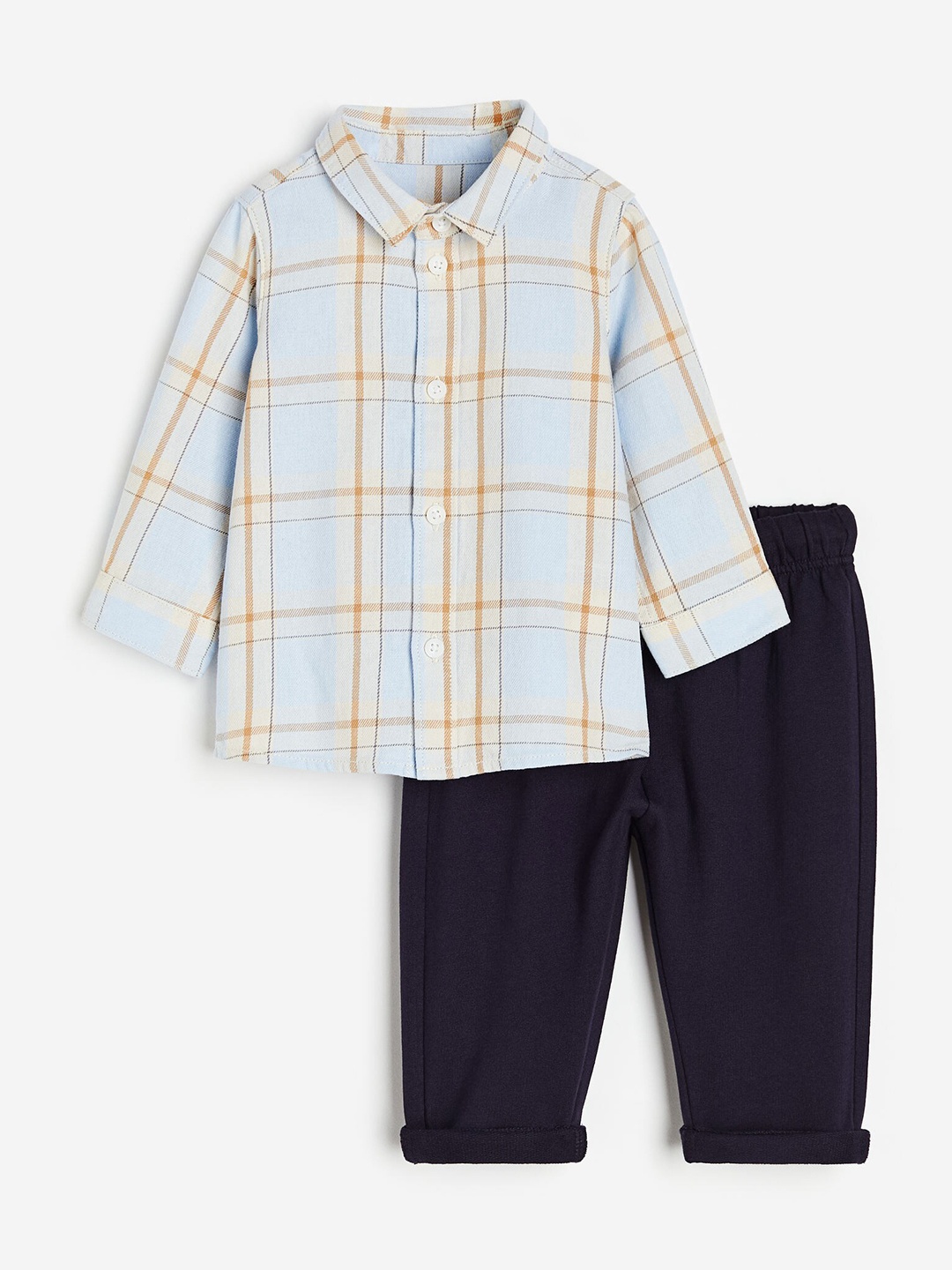 

H&M Boys 2-Piece Pure Cotton Set, Blue