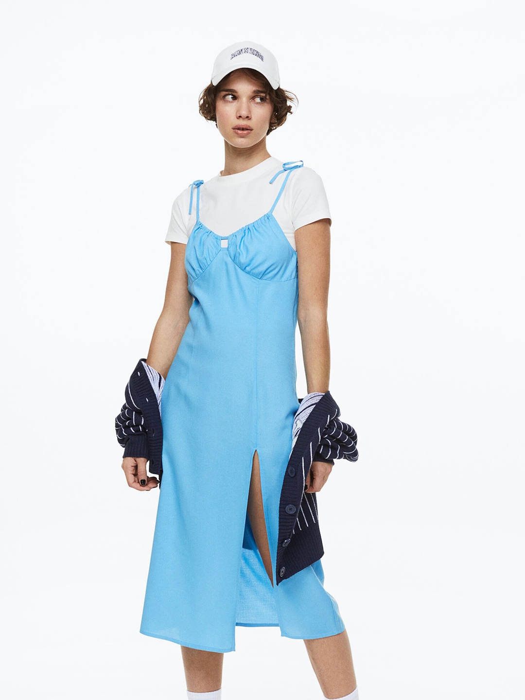 

H&M Women Sleeveless Dress, Turquoise blue