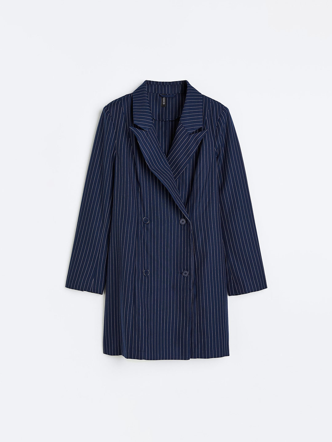 

H&M Women Double-Breasted Blazer Dress, Navy blue