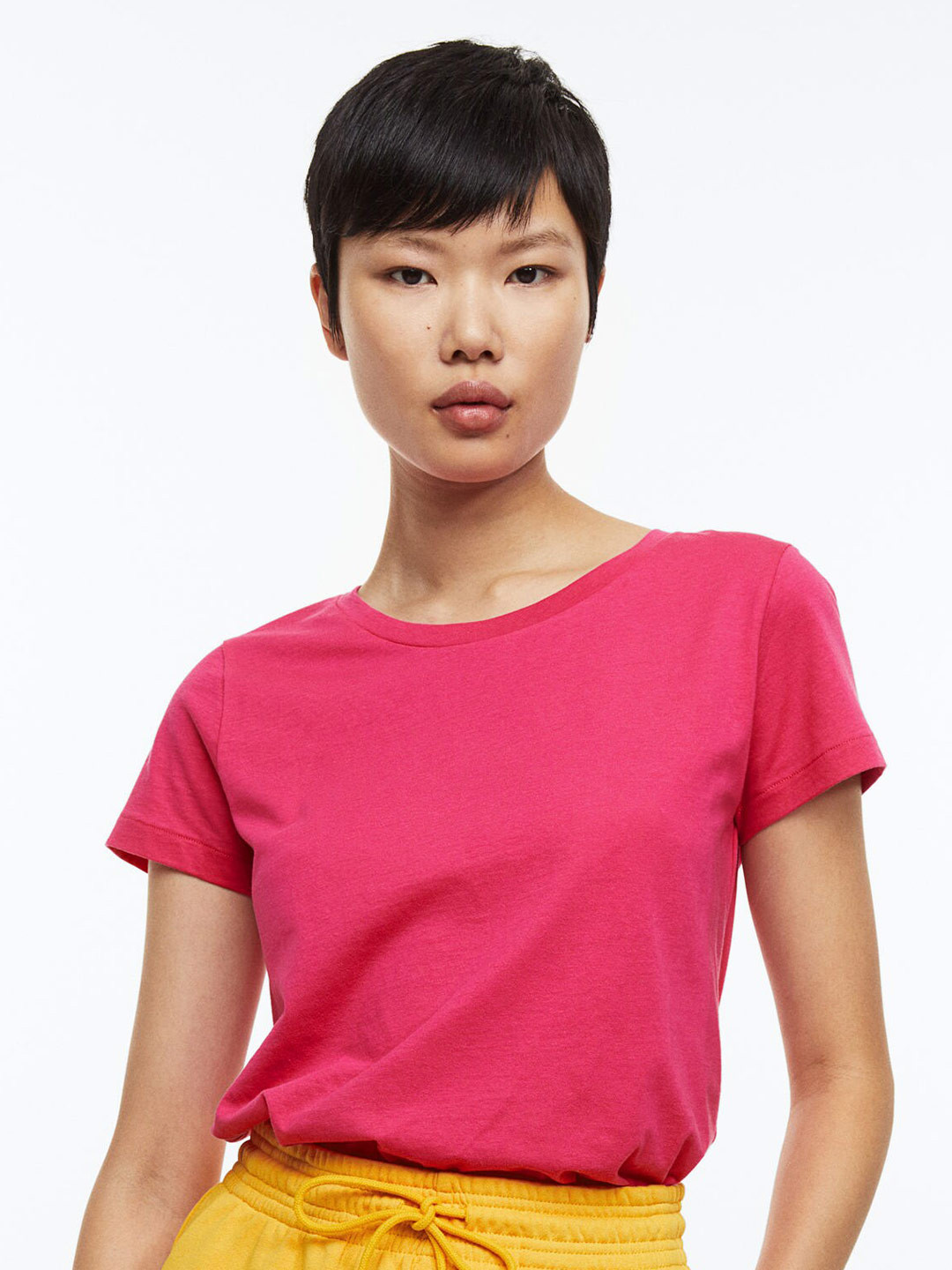 

H&M Women Cotton T-shirt, Pink