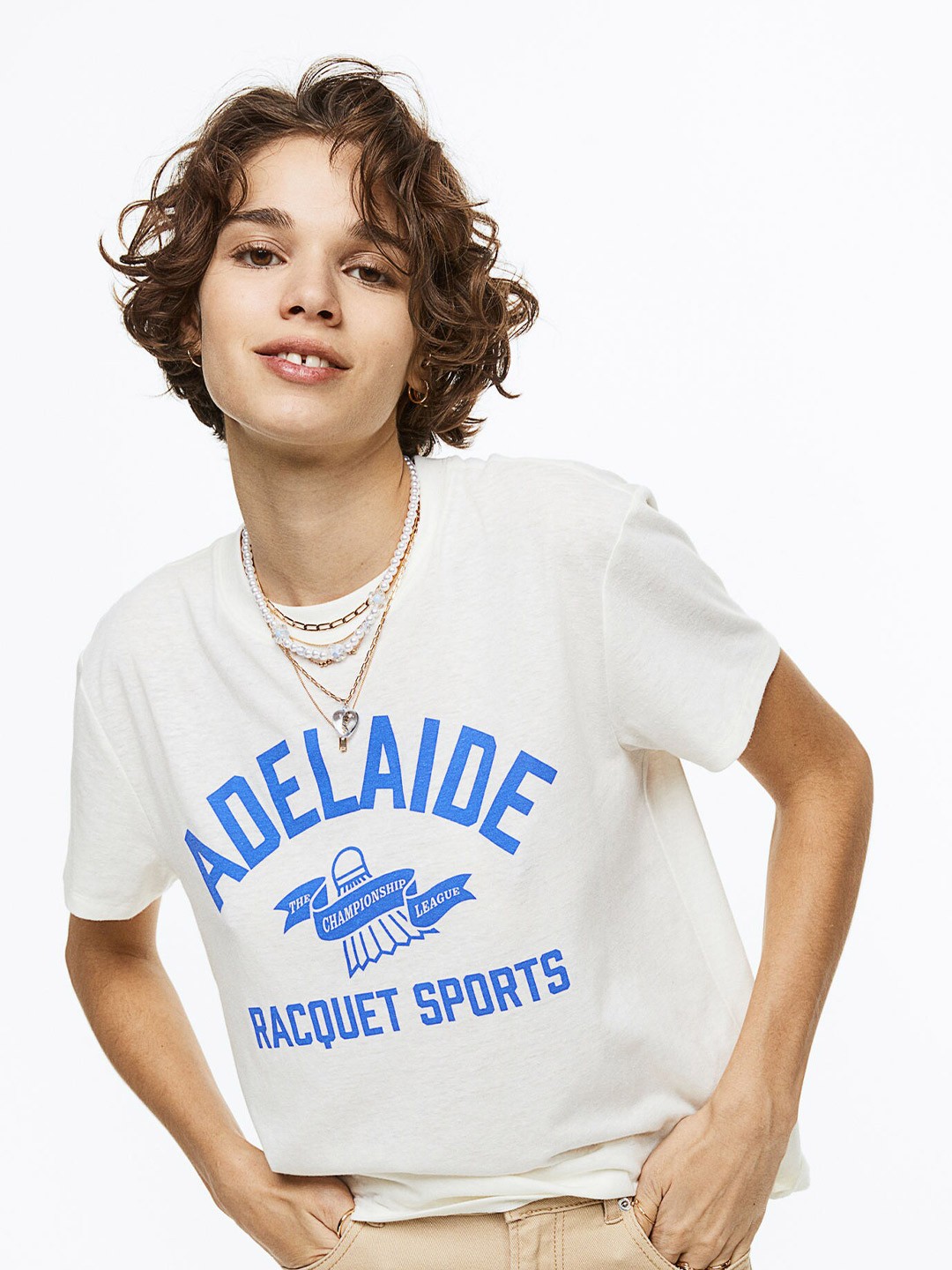 

H&M Women T-Shirt, White