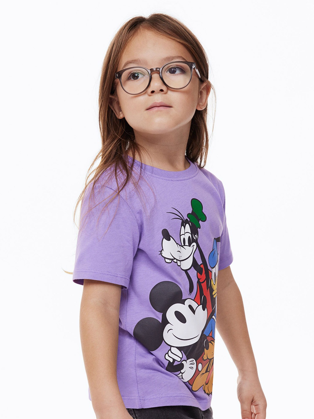 

H&M Boys 3-Pack Mickey & Friends Printed T-Shirts, Purple