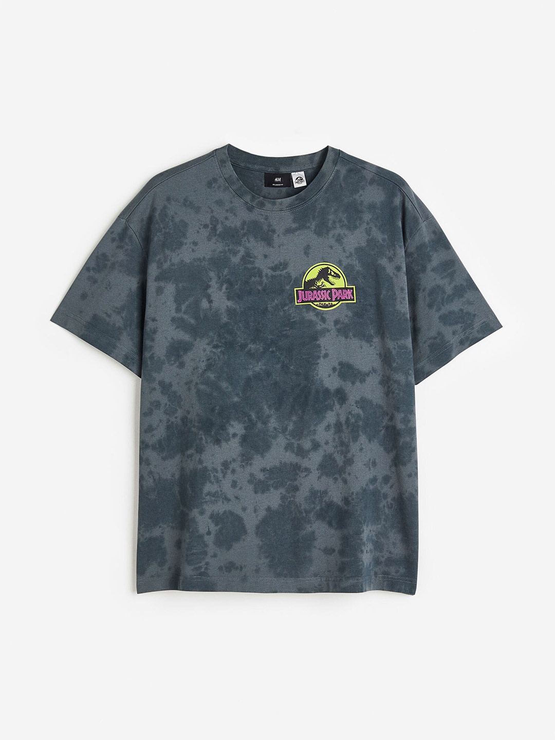 

H&M Men Relaxed Fit Printed T-Shirt, Grey