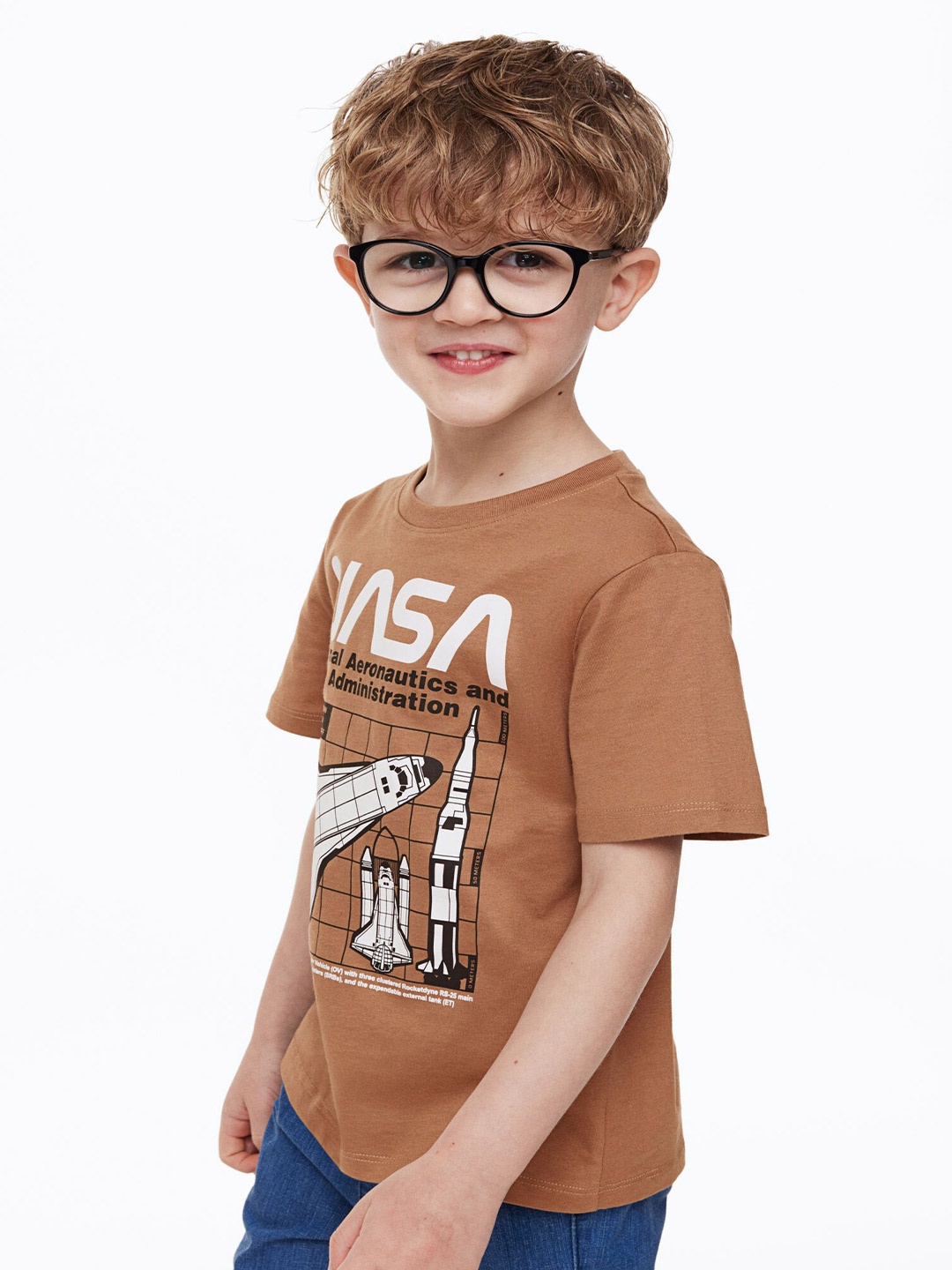 

H&M Boys Cotton T-Shirt, Brown