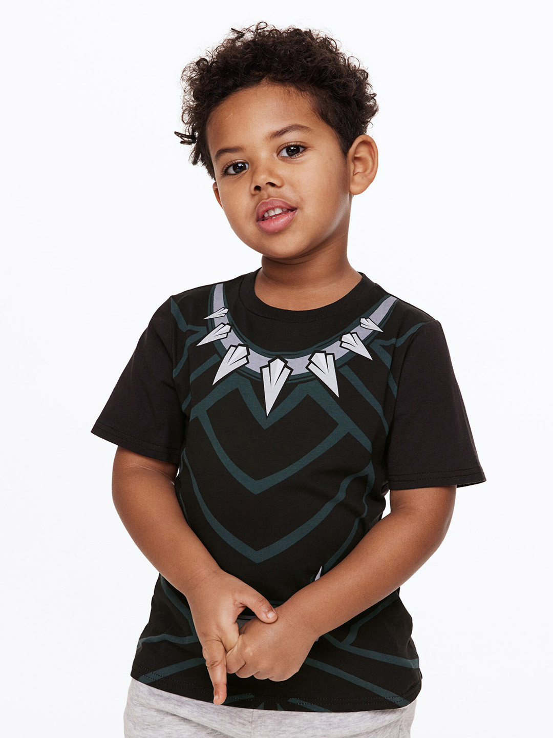 

H&M Boys Pure Cotton Printed T-shirt, Black