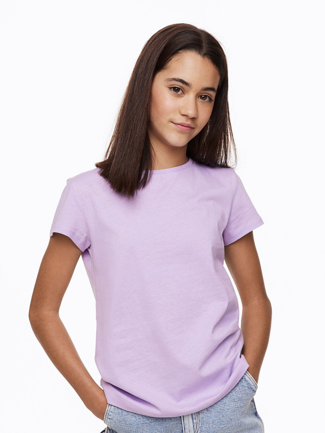 

H&M Girls 5-Pack Cotton T-Shirts, Beige