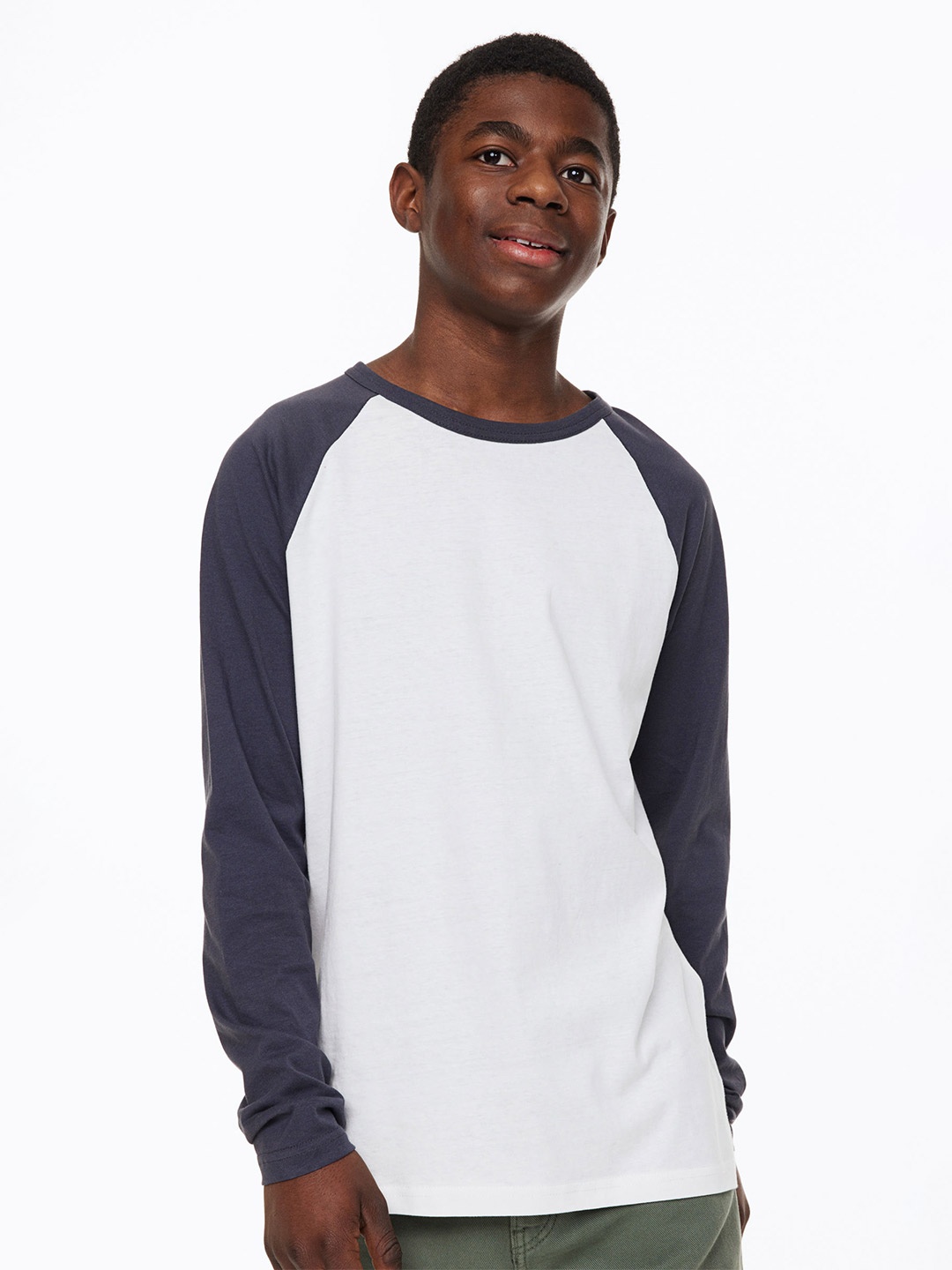 

H&M Boys 3-Pack Long-Sleeved Tops, White