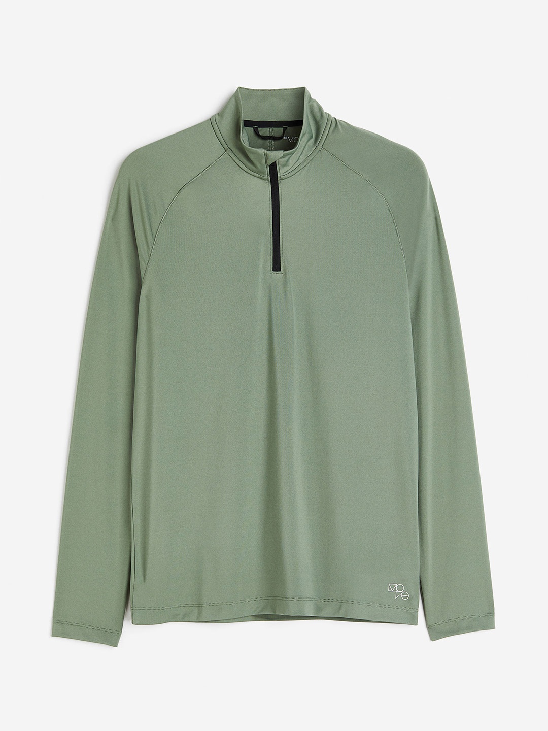 

H&M Men Long-Sleeved Sports Top, Olive