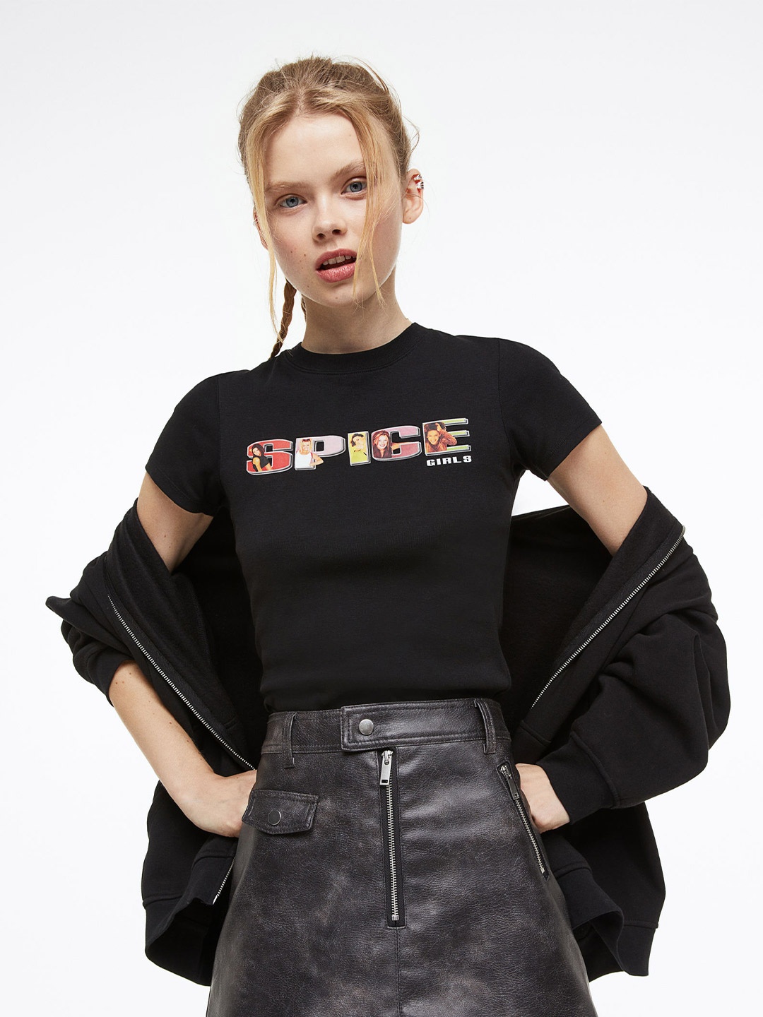 

H&M Pure Cotton Printed T-shirt, Black