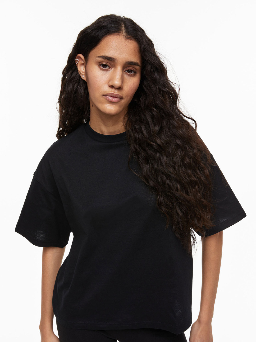 

H&M Women Oversized T-shirt, Black