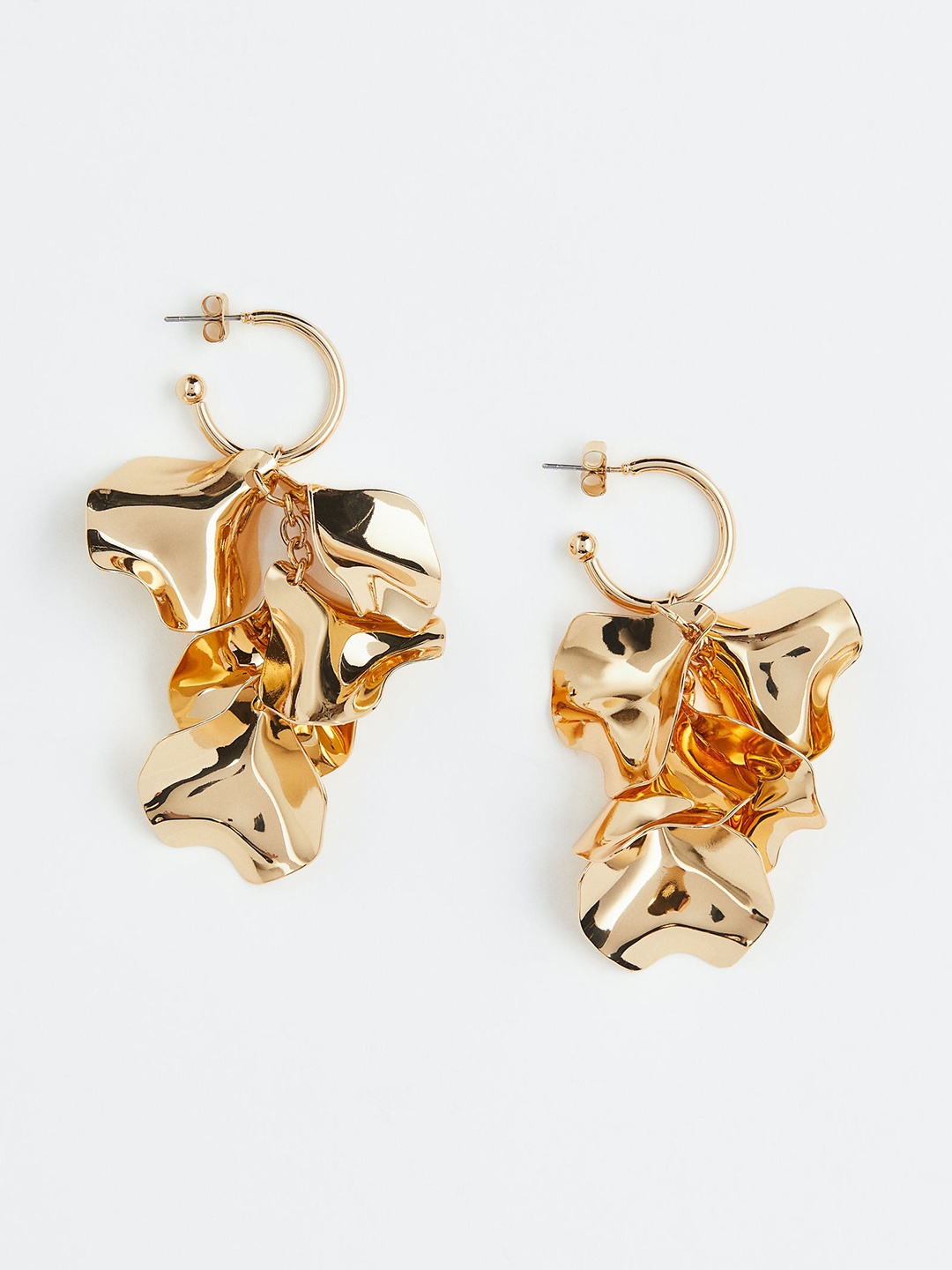 

H&M Women Asymmetrical Earrings, Gold