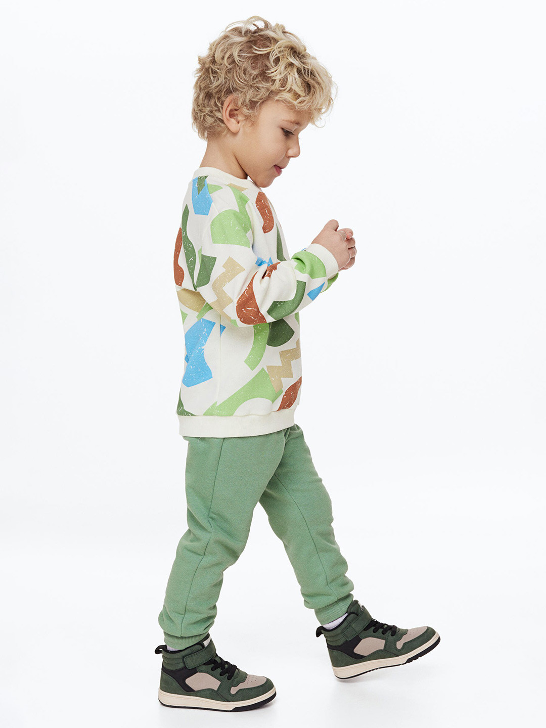 

H&M Boys 2-Piece Printed Set, Green