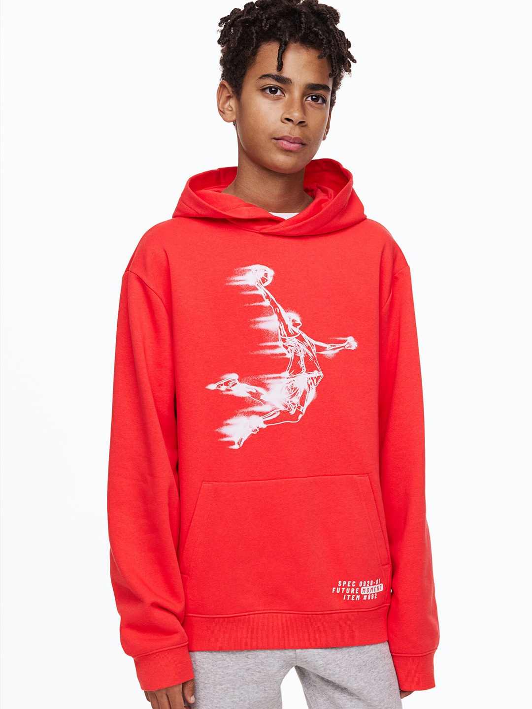 

H&M Boys Printed Hoodie, Red