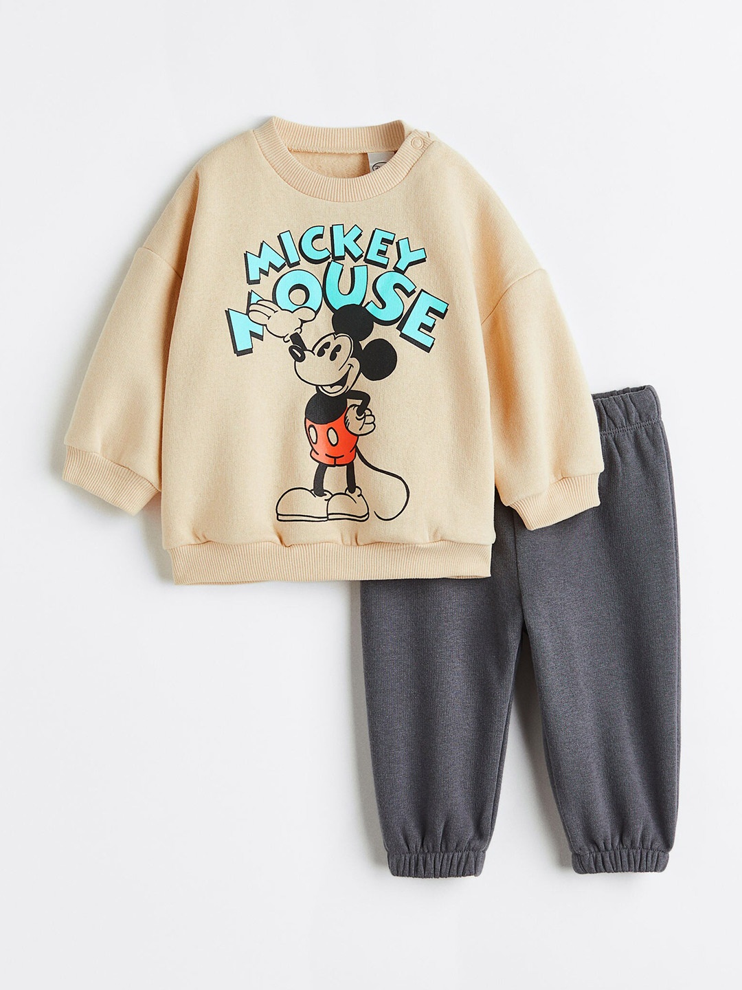 

H&M Girls 2-Piece Sweatshirt Set, Beige