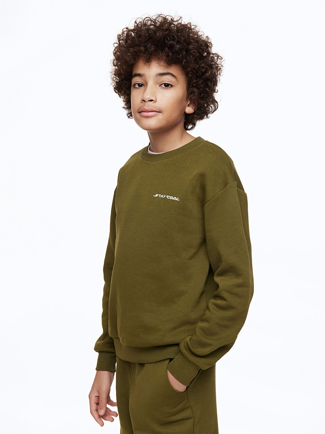 

H&M Boys Sweatshirt, Olive