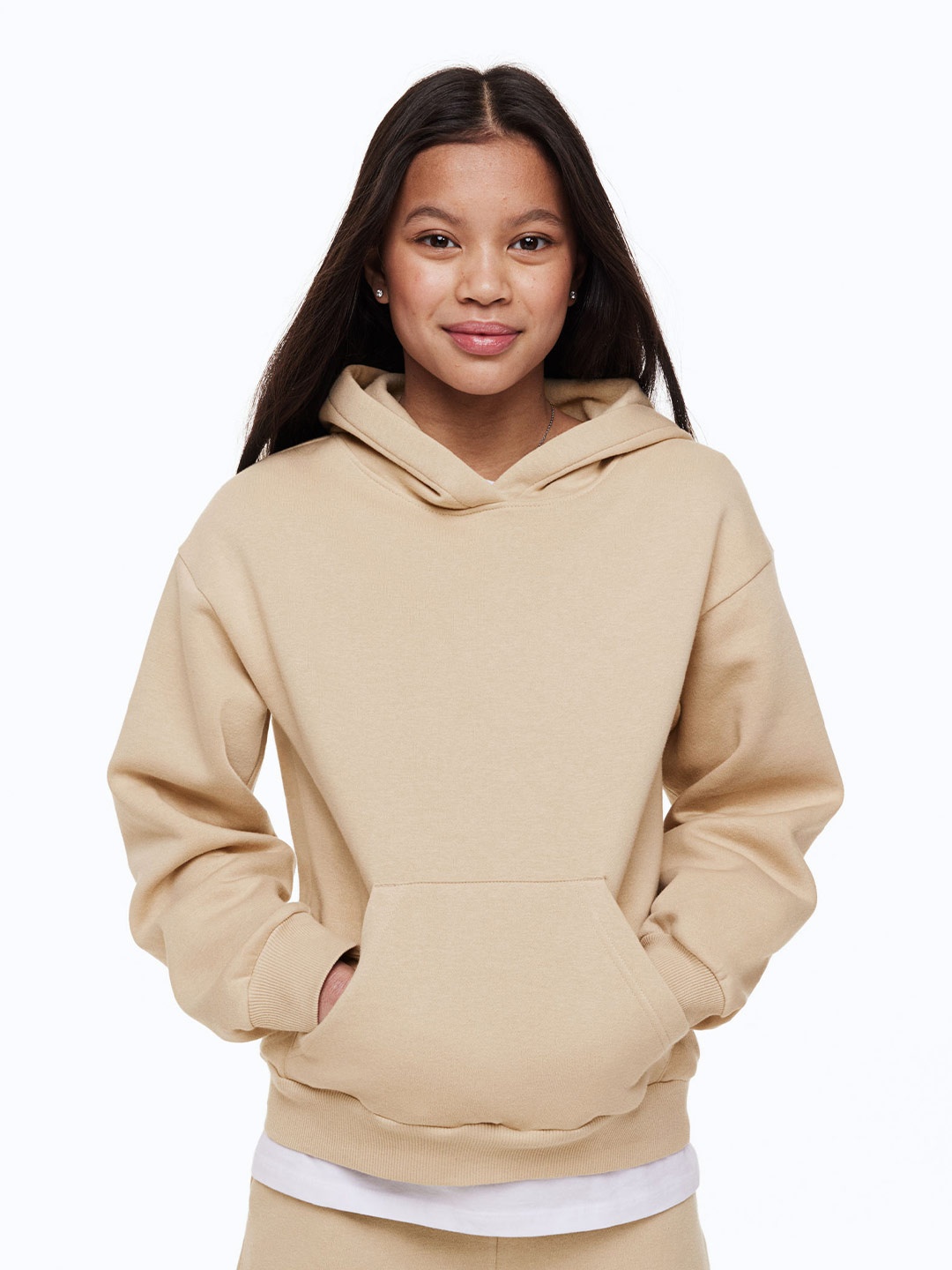 

H&M Girls Oversized hoodie, Beige