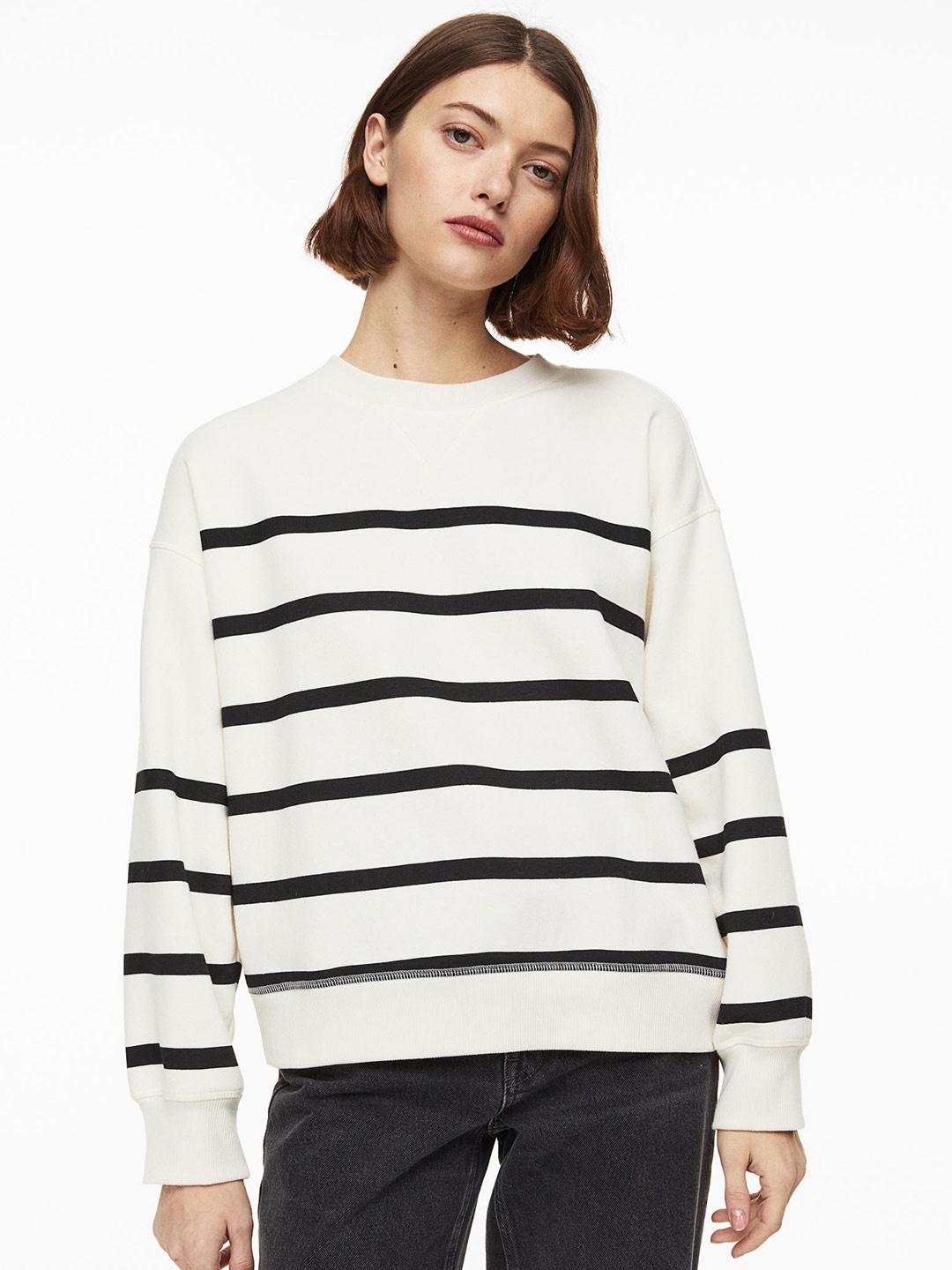 

H&M Women Sweatshirt, White