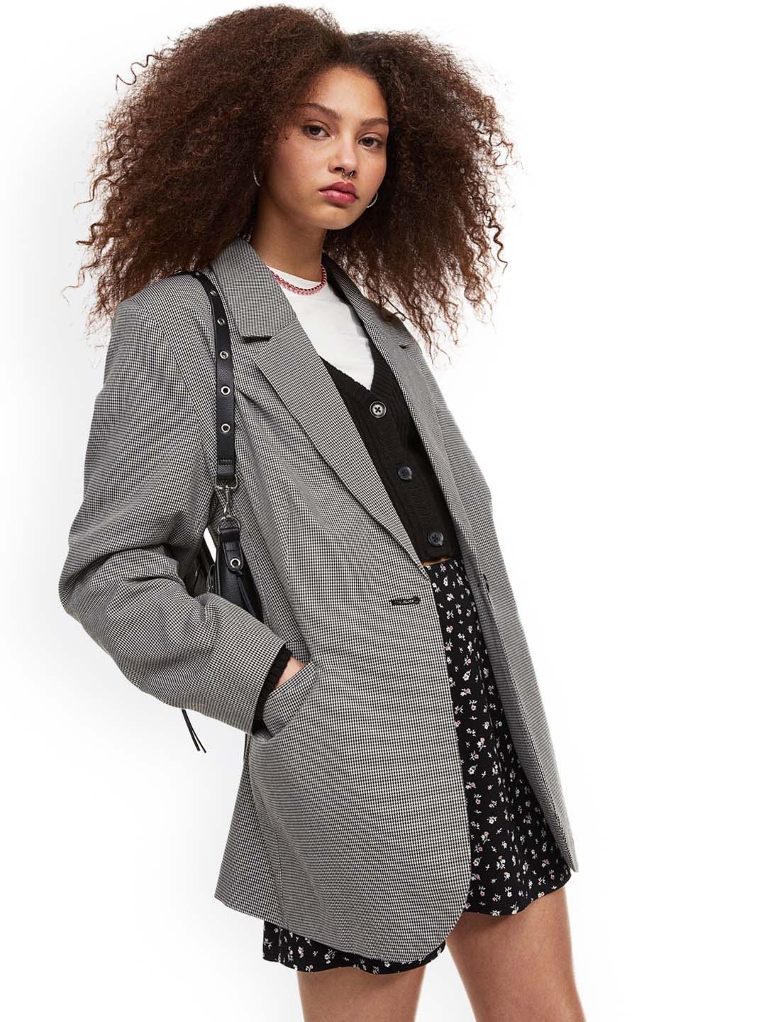 

H&M Women Single-Breasted Blazer, Black