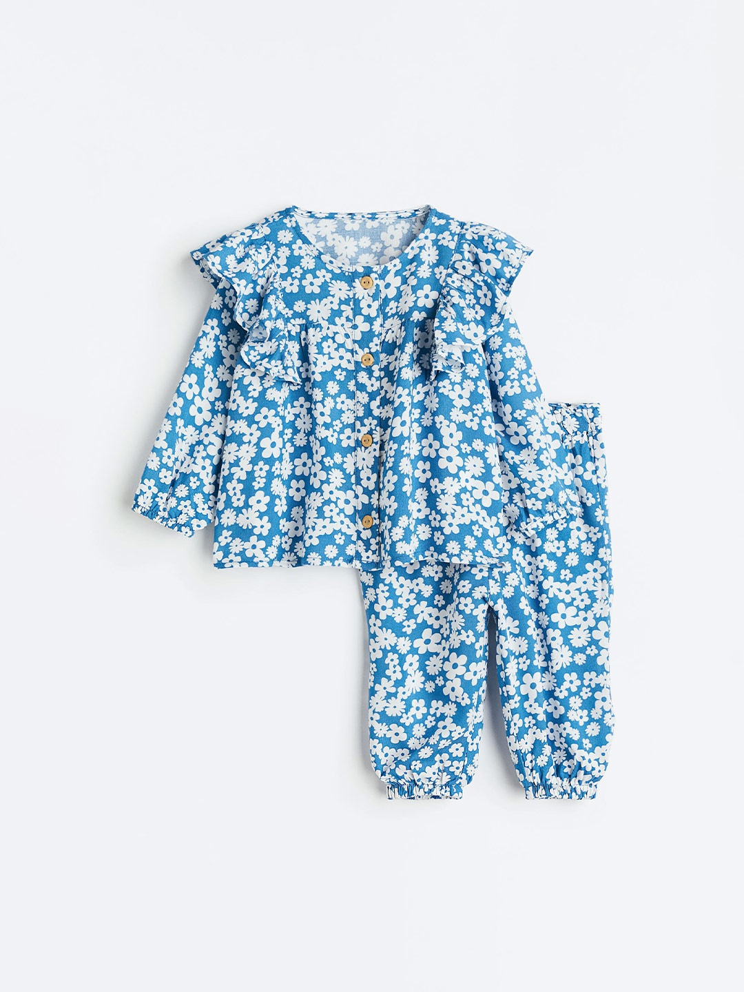 

H&M Girls 2-Piece Cotton Set, Blue