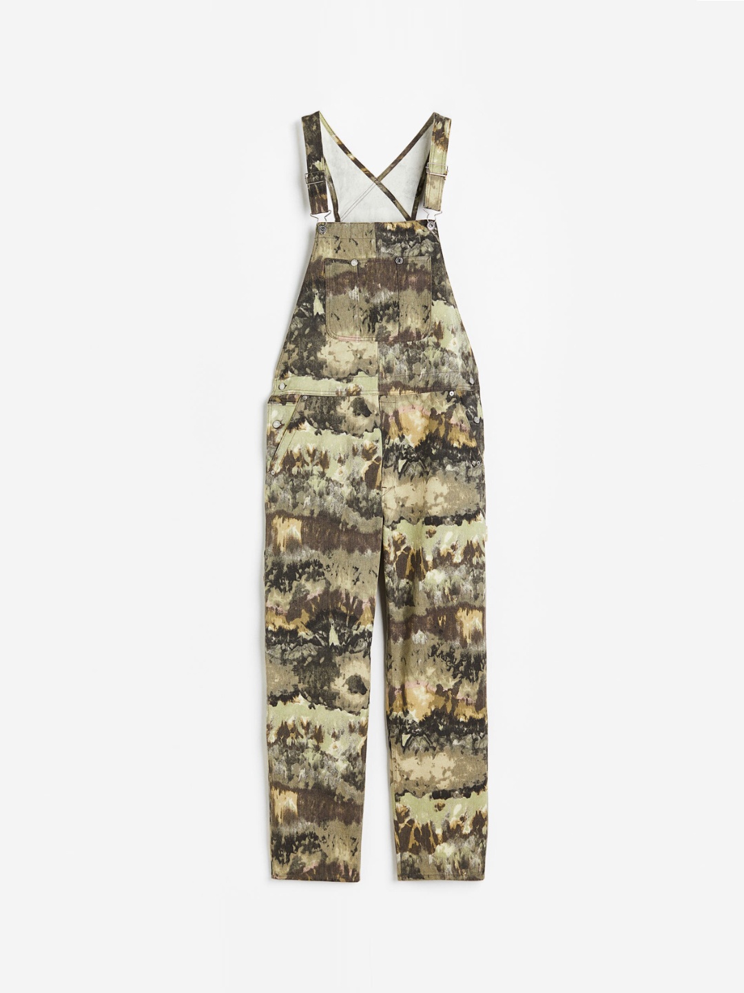 

H&M Men Relaxed Fit Dungarees, Green