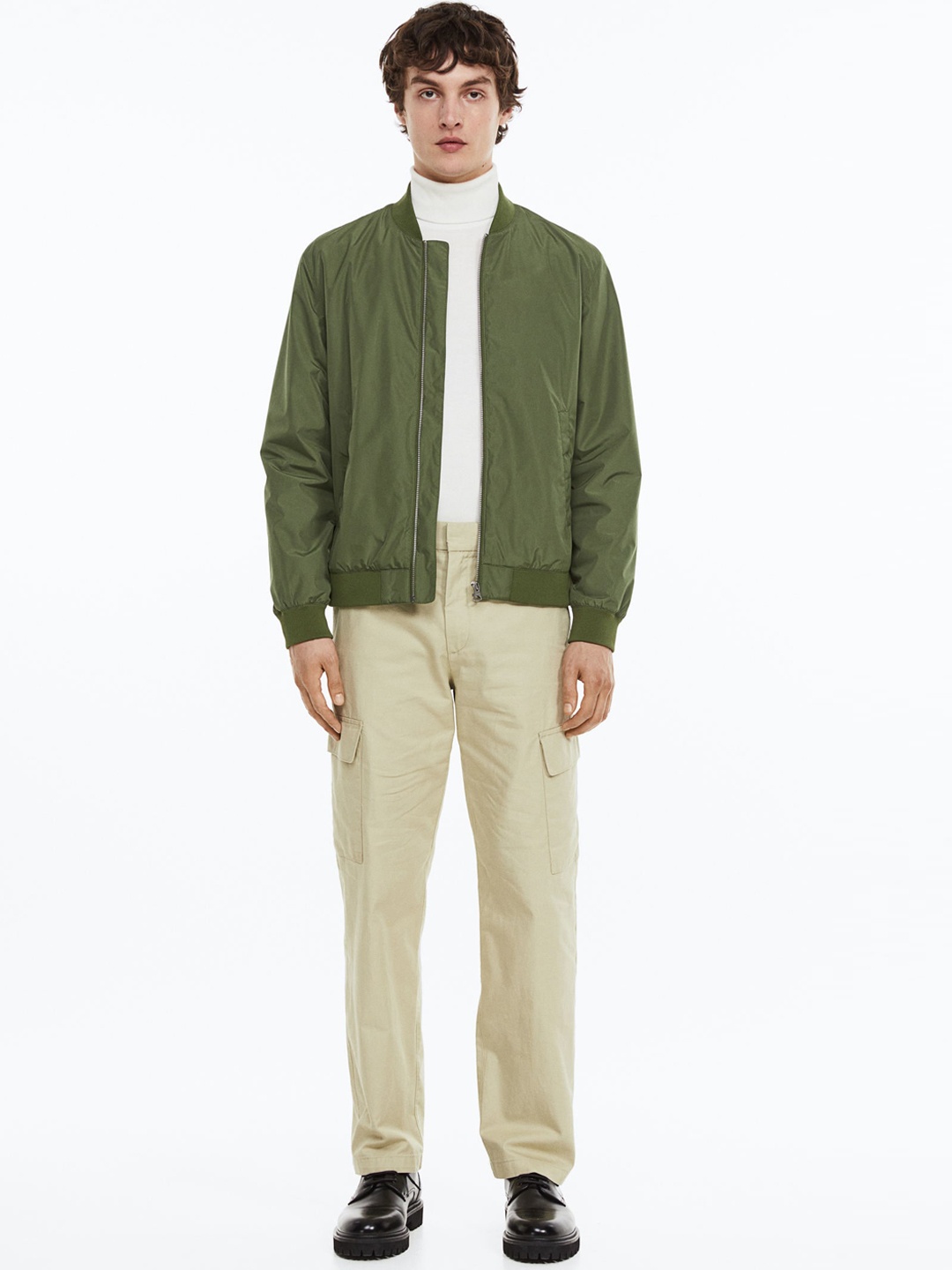 

H&M Men Relaxed Fit Cargo Trousers, Green