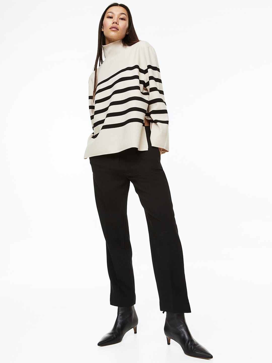 

H&M Women Tailored Trousers, Black