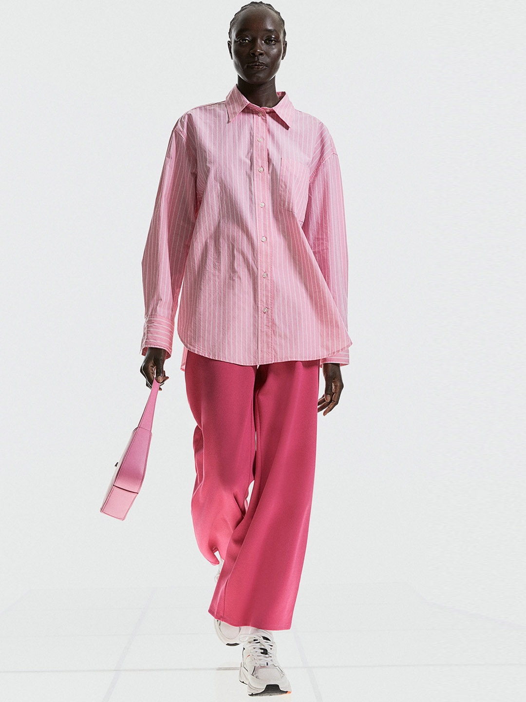 

H&M Women Wide Trousers, Pink