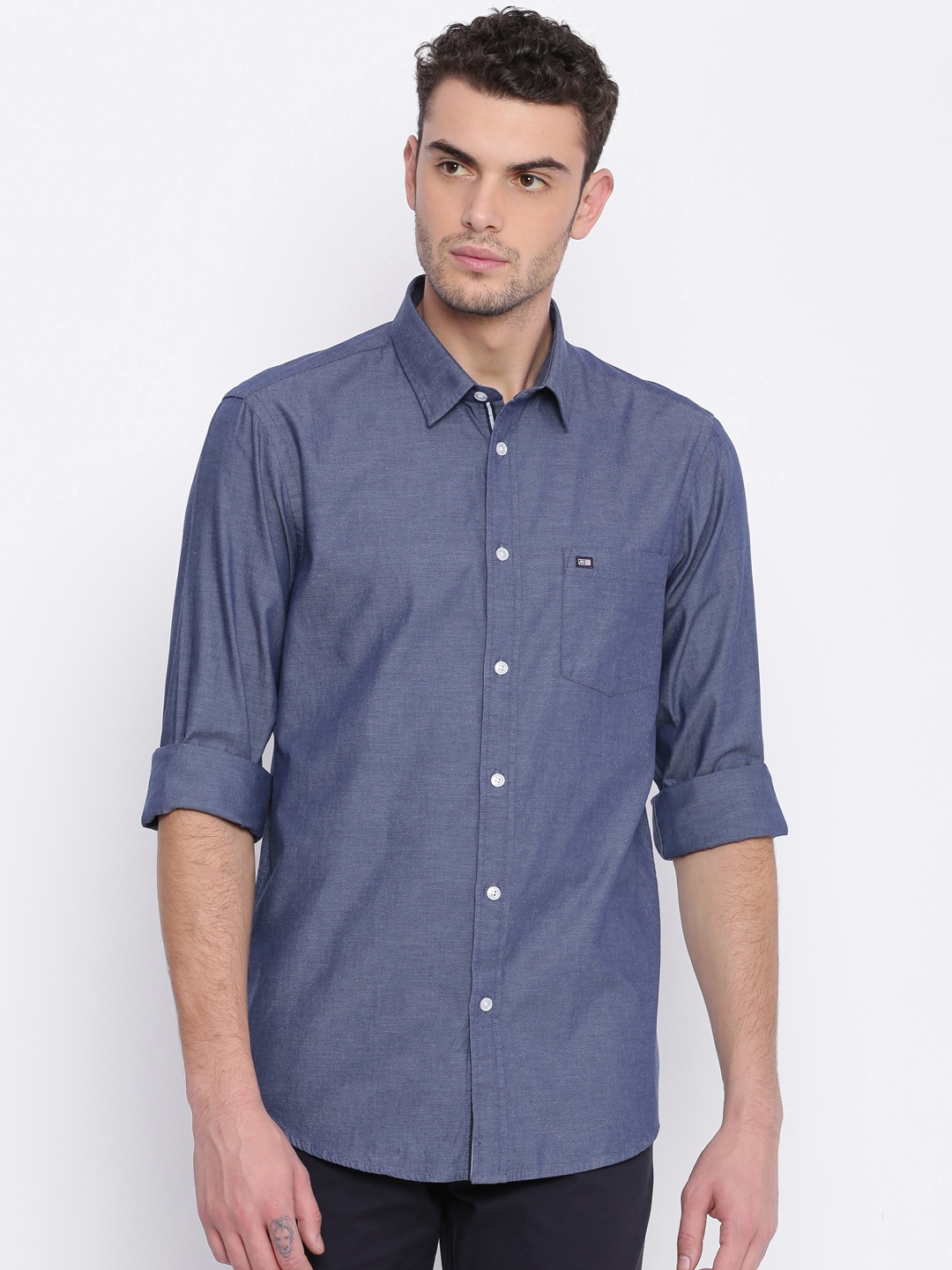 

Arrow Sport Men Blue Slim Fit Solid Casual Shirt
