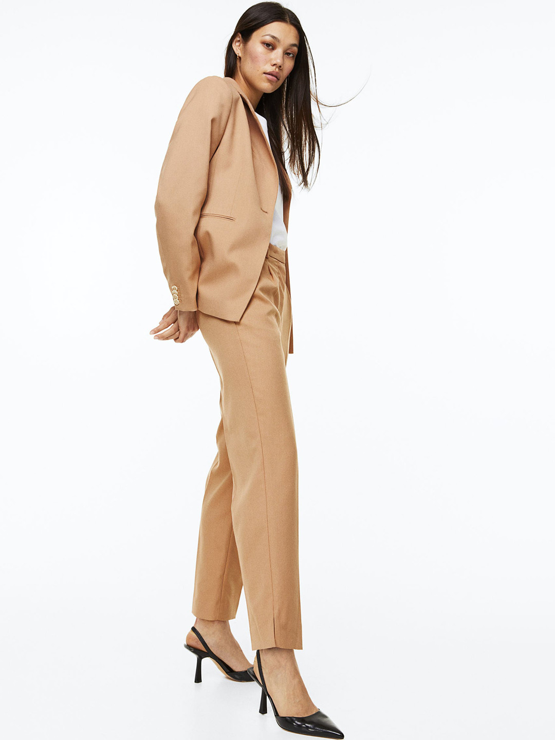 

H&M Women Tailored Trousers, Beige