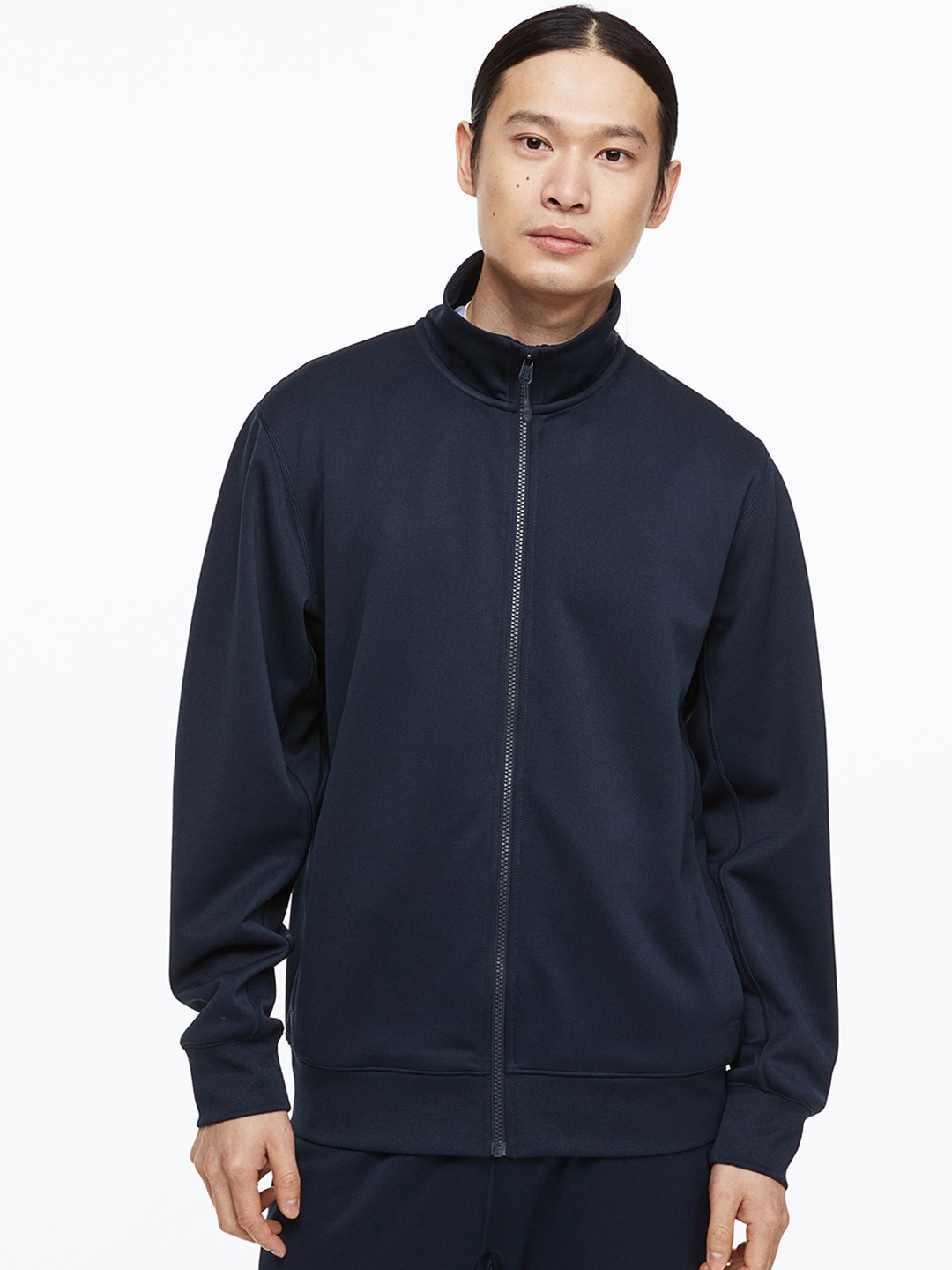 

H&M Men DryMove Track Jacket, Navy blue