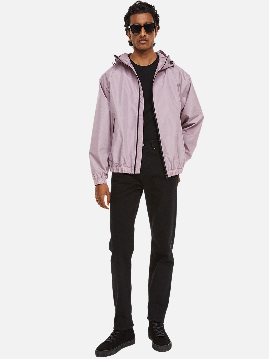 

H&M Water-Repellent Cropped Jacket, Purple