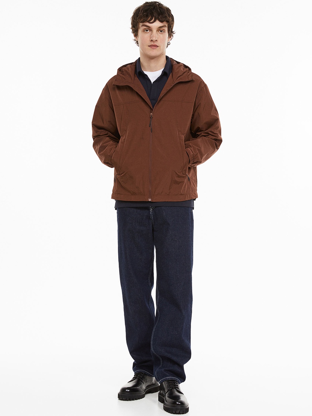 

H&M Men Regular Fit Windbreaker, Brown