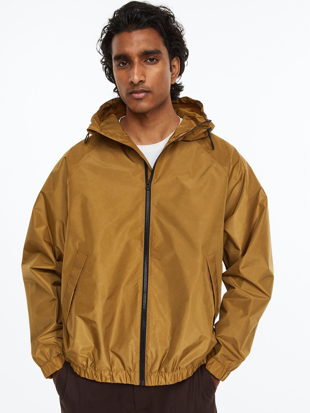 

H&M Men Water-Repellent Cropped Jacket, Beige