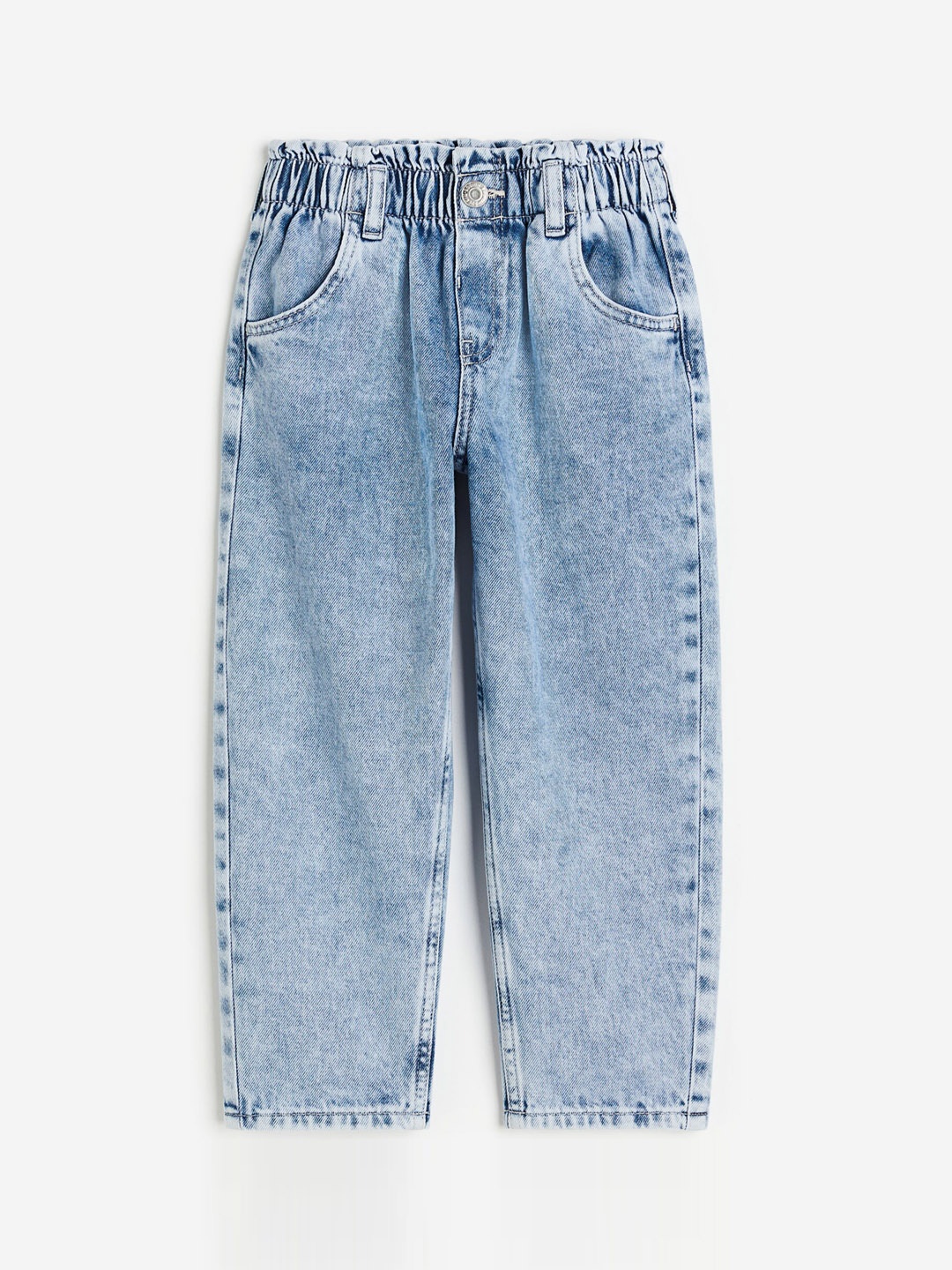 

H&M Girls Pure Cotton Relaxed Fit Jeans, Blue