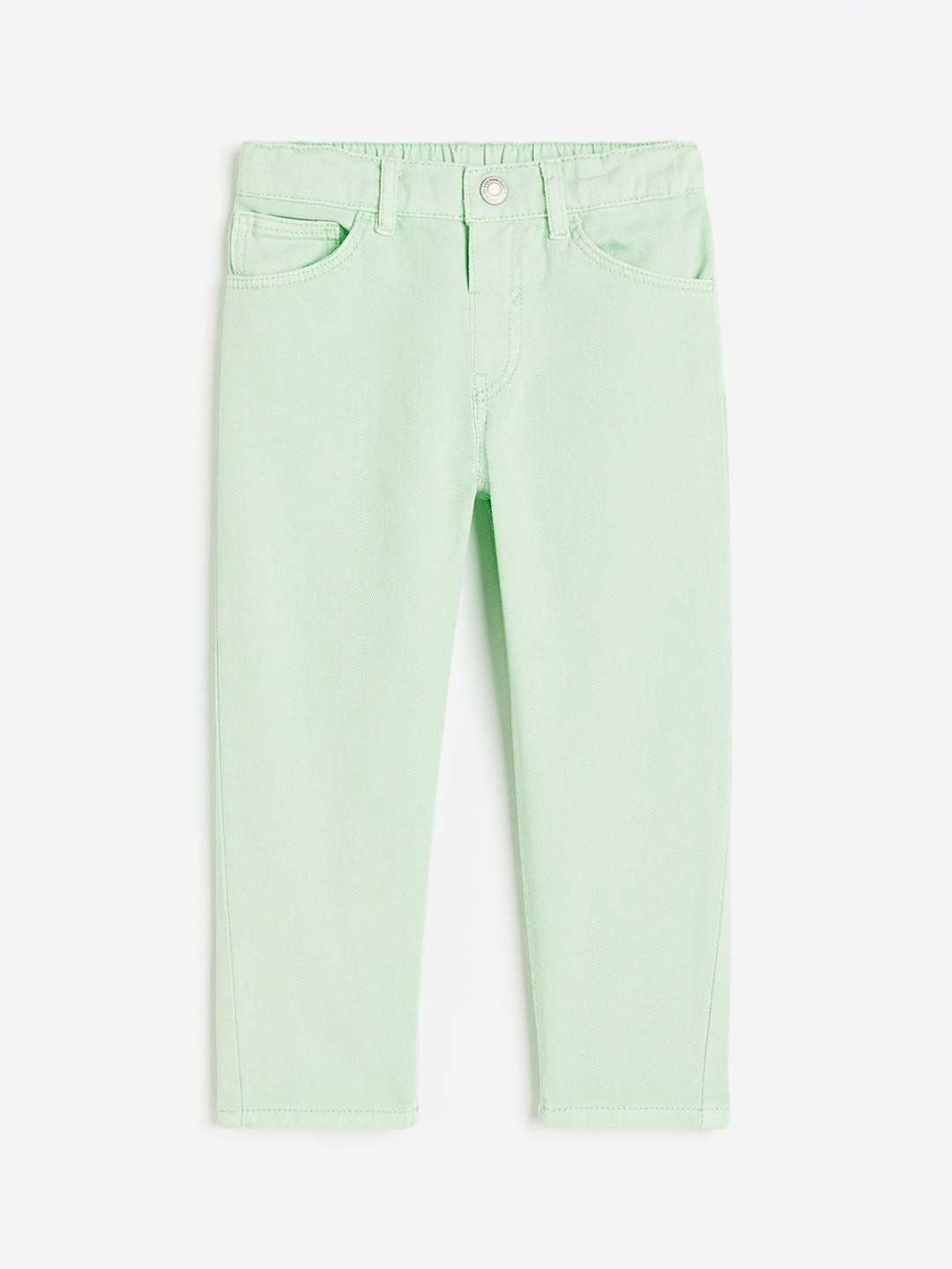 

H&M Boys Pure Cotton Balloon Fit Jeans, Sea green