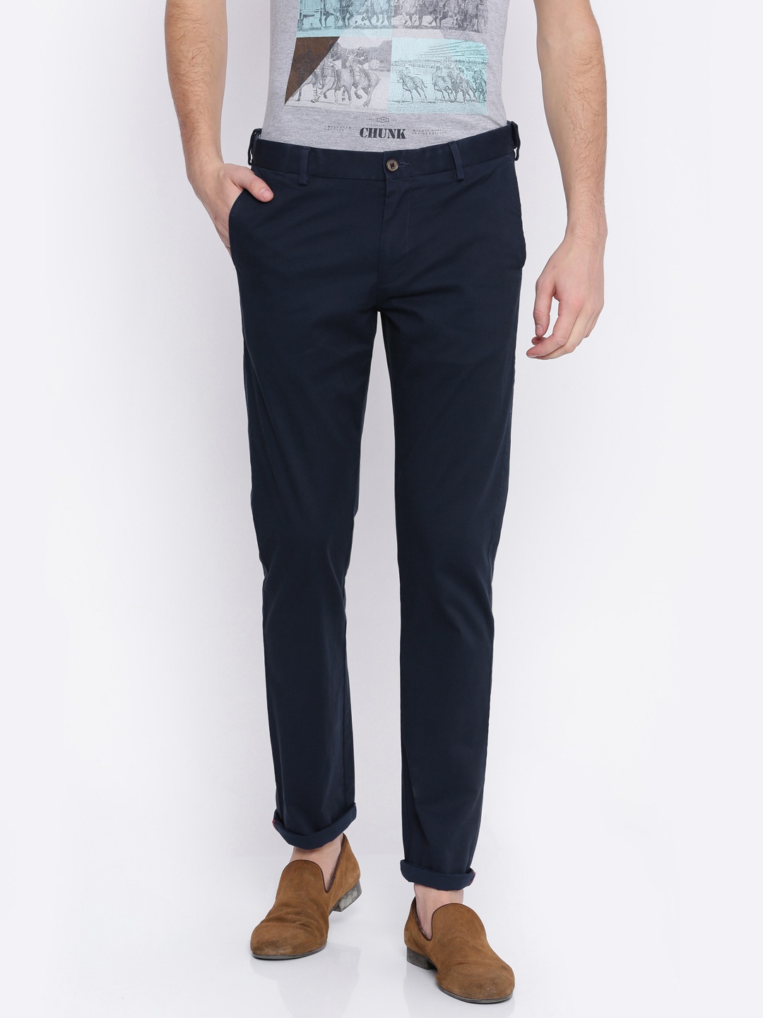 

Arrow Sport Men Navy Blue Chrysler Chinos