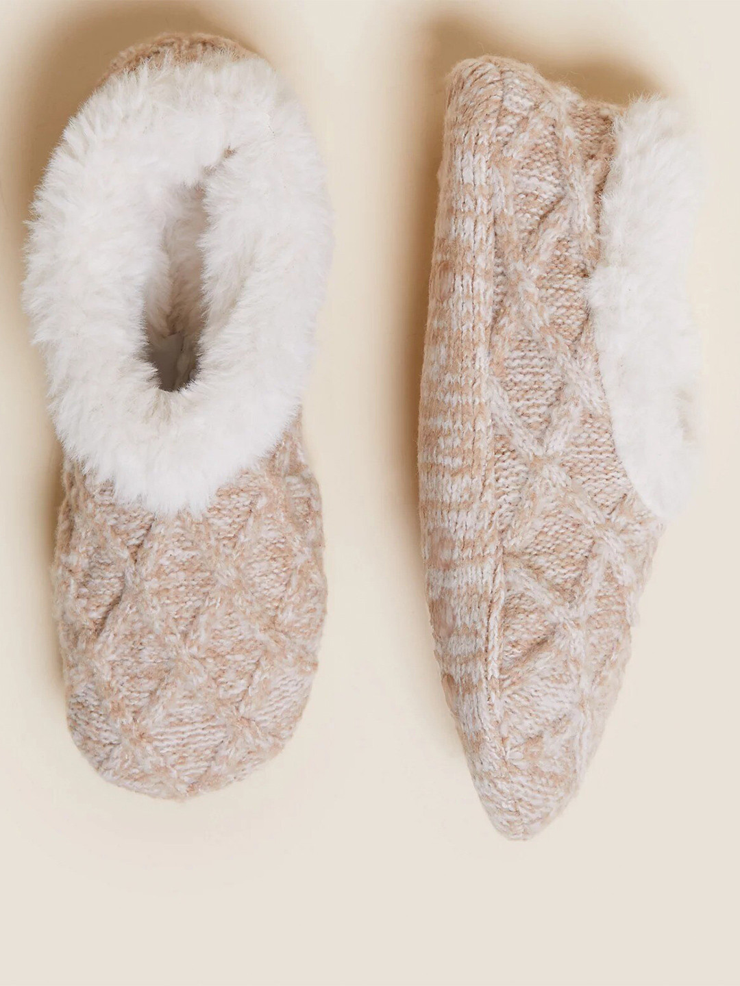

Marks & Spencer Women Patterned Bootie Socks, Beige